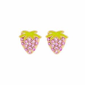 Summer Strawberry Earrings, Pink, Post